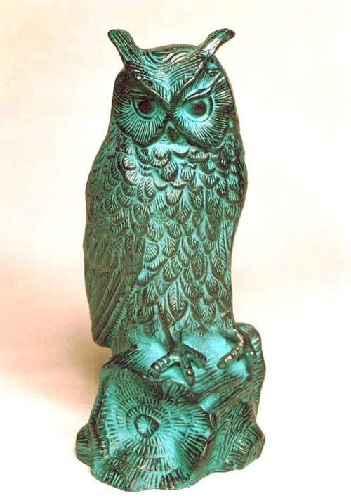 Metal Owl Statue