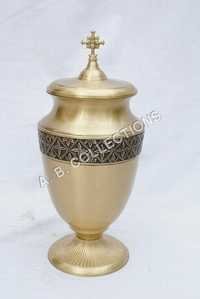 SOLID BRASS CREMATION URN