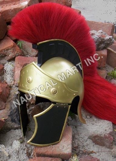 Armour Helmet Greeco Roman Red Wrest Adult Size