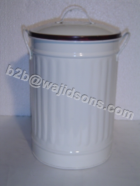 Planter With Cover - Metal 27x24x37.5cm, White | Durable Design, Elegant Style, Easy Cleaning, Space Saving, Protective Cover