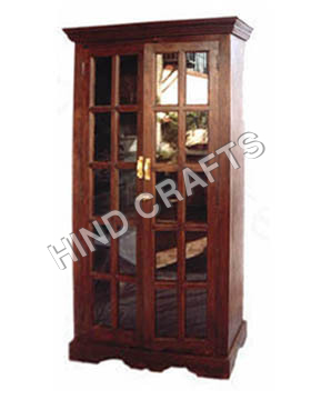 Wooden Almirah With Glass