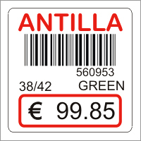 Printed Barcode Labels