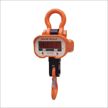 Electronics Crane Scale - Steel Plastic OIML III Accuracy 12V/7Ah Battery | LCD LED Display Automatic Calibration Data Saving Unit Conversion 125% Overload