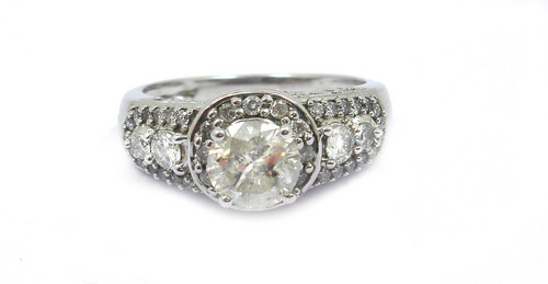 White Gold Round Diamond Engagement Ring