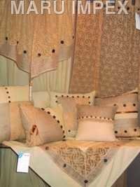 Curtains Pillows Wooden Buttons
