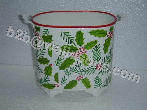 PLANTER HAND PAINTED