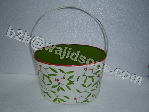 HAND PAINTED OVAL PLANTER