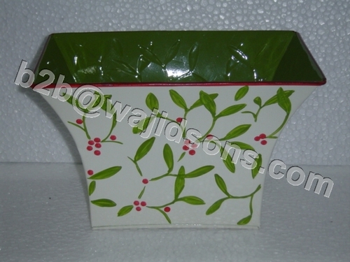 HAND PAINTED RECTANGLE PLANTER