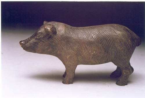 Brass Pig Sculpture