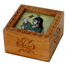gem stone white wood paper weight