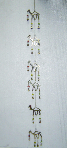 WIND CHIME - Metal & Bead Construction, L:102cm W:6.5cm H:8cm | Silver Color, Unique Design, Attractive Decor, Relaxing Sound, Easy Hanging