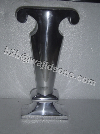 ALU POLISH VASE - Aluminum, 23x9x44 cm, Silver | Polished Finish, Elegant Modern Style, Durable Casting