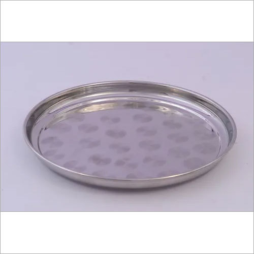 Silver Stainless Steel Round Trays