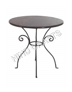 Industrial Wrought Iron Garden Table
