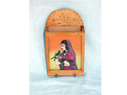 White Wood Letter Holder Cum Key hanger