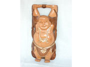 Wooden Laughing Buddha