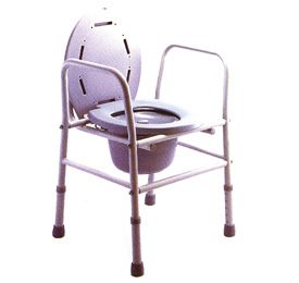 Commode Wheel Chair - Aluminum 70x50x80 cm Silver | Corrosion Proof Durable Height Adjustable Lightweight Easy Cleaning Portable