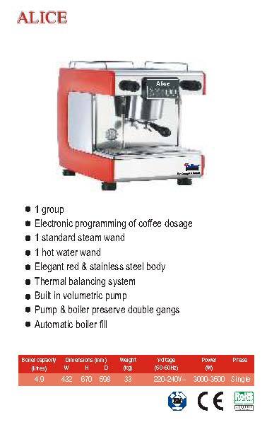 Traditional Coffee Machine - ALICE By KANTEEN INDIA EQUIPMENTS CO.