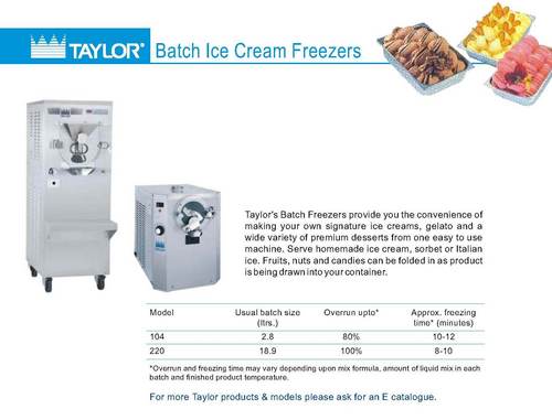Batch Ice Cream Machines By KANTEEN INDIA EQUIPMENTS CO.