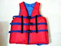Life Jacket - Waterproof Nylon Fabric, 122x59 Cm, Red | Epe Foam, 3 Heavy Duty Straps, 165 Newton Buoyancy, Stylish & Durable