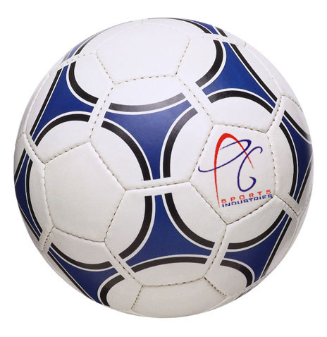 Sports Football - Leather, 8x12 Inches | Customized, Soft White and Blue Design, Superior Grip, Single Layer Performance