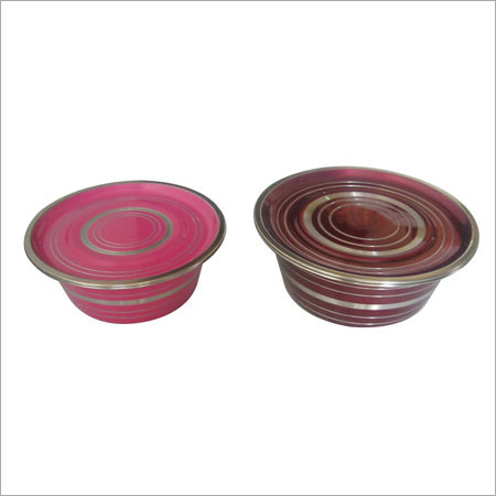Stainless Steel Footed Bowl With Cover