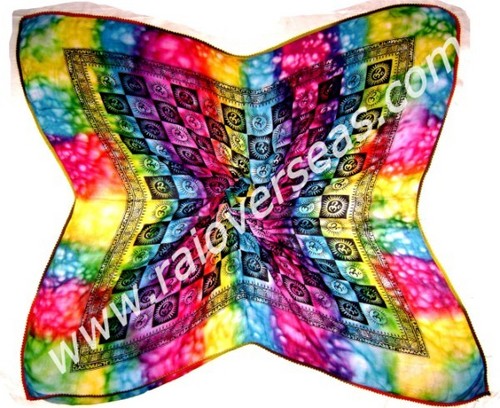 Tie Dyed Scarf with Fancy Laces
