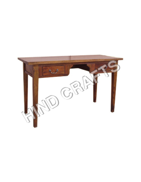 Console Table - Solid Wood, 48x24x30 Inches, Brown | Two Drawers, Satin Finish, Elegant Design