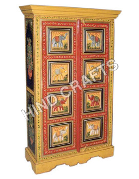 Wooden Painted Furniture- Painted Almirah