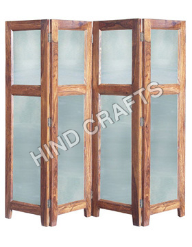 Wooden Screen with Glass