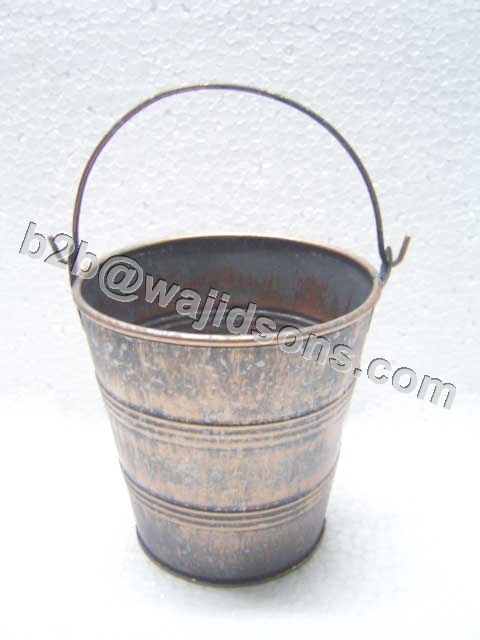 Galvanized Pails For Weddings - Galvanized Metal 14x13x14 cm Silver, Durable Rustic Charm, Lightweight Wire Handle