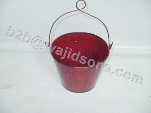 Galvanized Flower Bucket