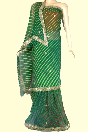 leheriya print saree