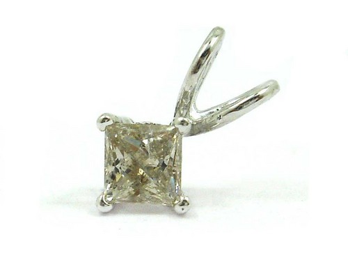 Princess Diamond Solitaire Pendant