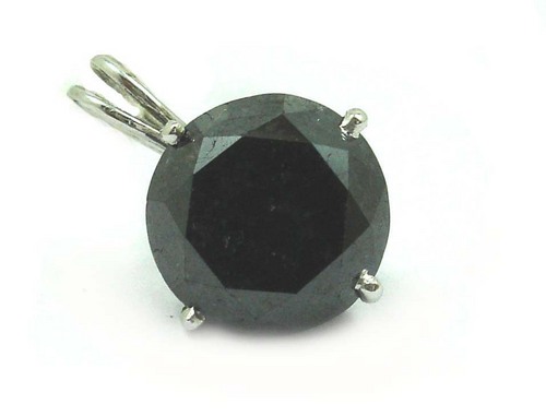 4.11 CT ROUND DIAMOND 14K WHITE GOLD SOLITAIRE PENDANT
