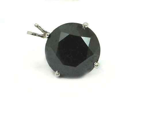 4.58 CT ROUND DIAMOND 14K WHITE GOLD SOLITAIRE PENDANT