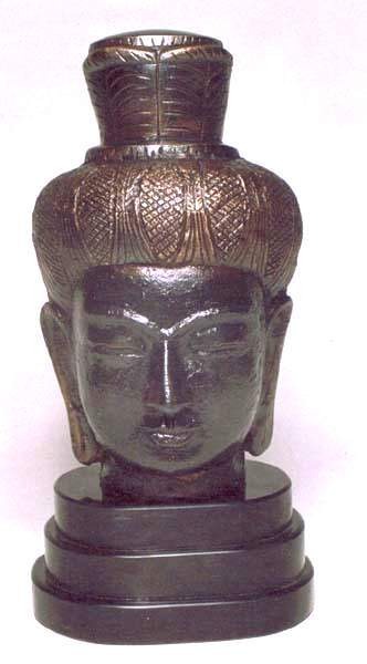 Antique Brass Buddha Head
