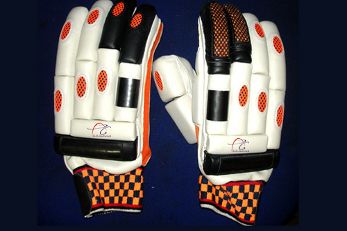 White Leather Batting Gloves