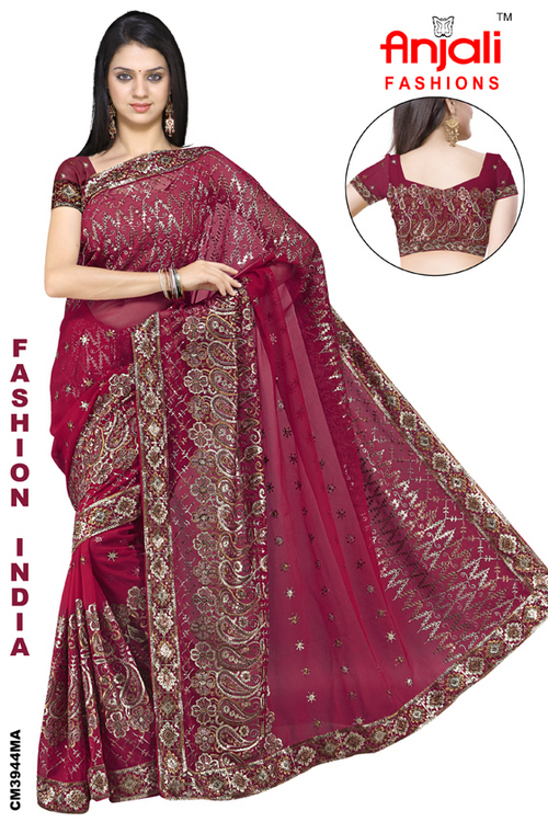 Exclusive Embroidery Sarees Manufacturer India