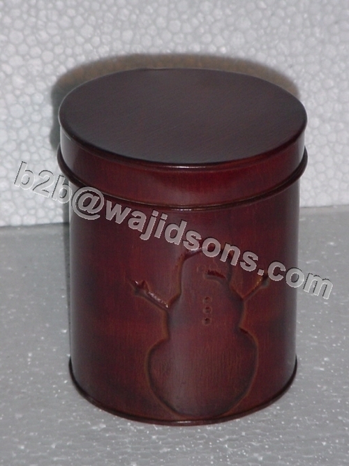 BOX WITH LID RUST BROWN