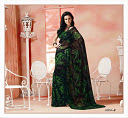 Ladies Sarees - Silk, 5.5 Meters, Green | Embroidered Floral Pattern, Elegant Design, Comfortable Wear