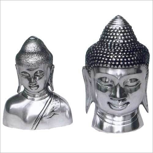 Silver Plated Buddha Heads By BINNY EXPORTS