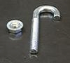 J-Bolt - Steel, Zinc Plated, Coarse Thread | Secure Fastening, Corrosion Resistant, Durable Material, Nut Included