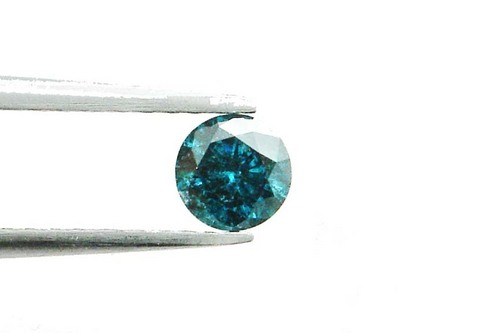 0.40 CT FANCY CARIBBEAN BLUE ROUND LOOSE DIAMOND 