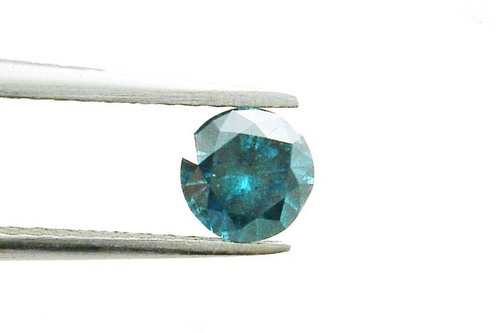 0.48 CT FANCY CARIBBEAN BLUE ROUND LOOSE DIAMOND