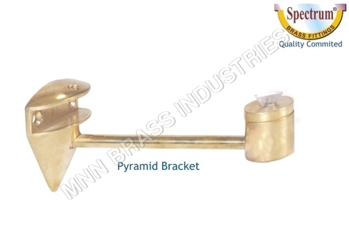 Pyramid Bracket - Brass 100 mm Gold, Polished Finish | Secure Mounting, Versatile, Corrosion Resistant