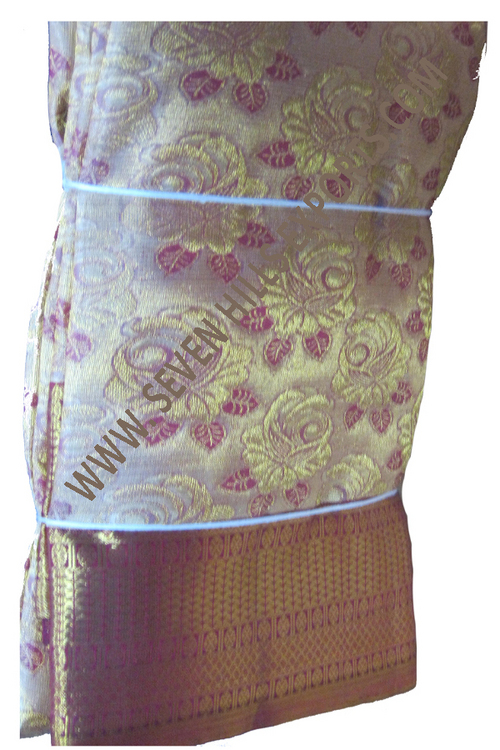 Light effect and Side View White Rose Saree