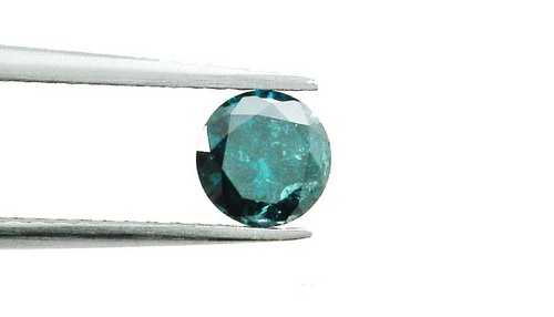 0.53 CT FANCY CARIBBEAN BLUE ROUND LOOSE DIAMOND 