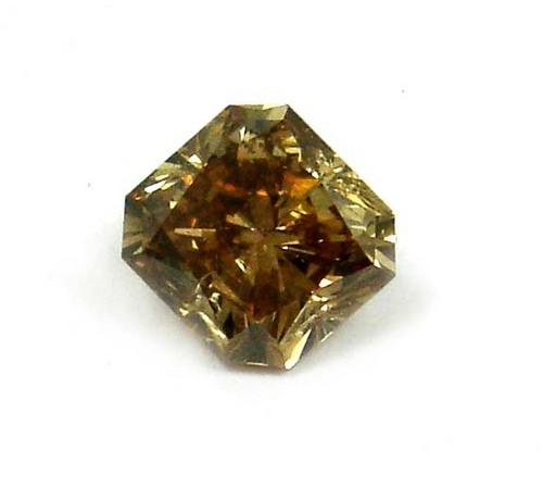 1.03 CT DARK ORANGISH BROWN ASSCHER CUT DIAMOND