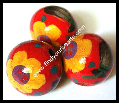Colour Wooden Beads